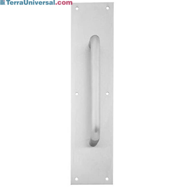 Built for versatile use on interior and exterior doors, this pull plate delivers reliable performance across a wide range of environments  |  5050-45 displayed