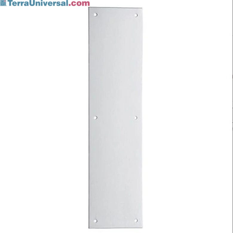 Built for versatile use on interior and exterior doors, this push plate delivers reliable performance across a wide range of environments  |  5050-44 displayed