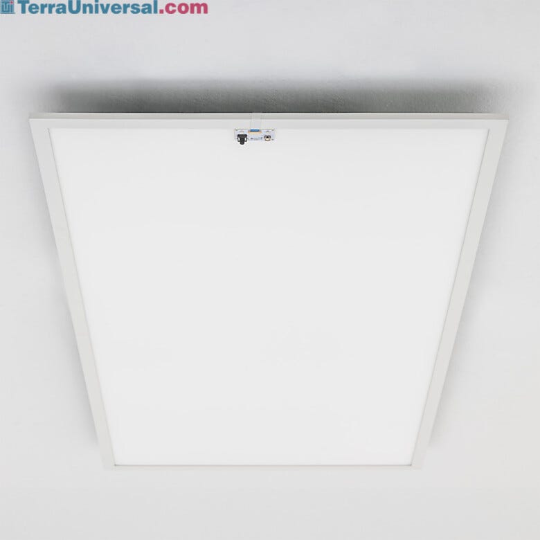 Battery- powered emergency light illuminates cleanroom in event of a power failure | 3800-47A displayed