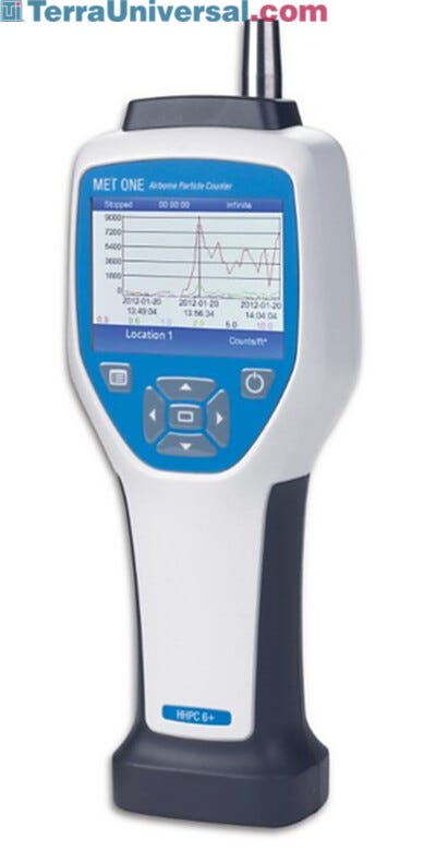 Handheld particle counter. Product details may differ.  |  1505-50 displayed