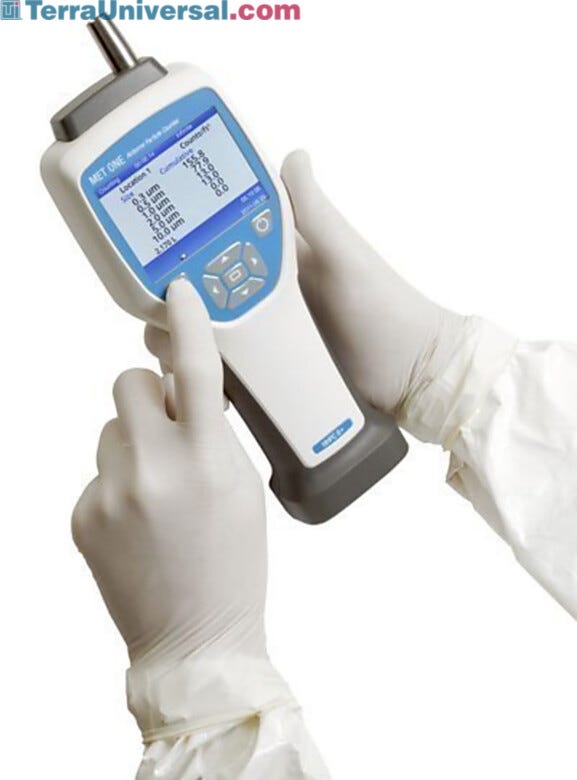 The MET ONE HHPC 6+ is a full-featured, six-channel handheld particle counter | 1505-50 displayed