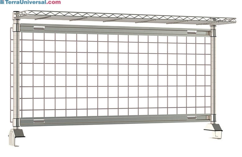 Designed to optimize workspace efficiency, the included shelf and SmartWall Grid ensure essential items stay within reach   |  1542-46 displayed