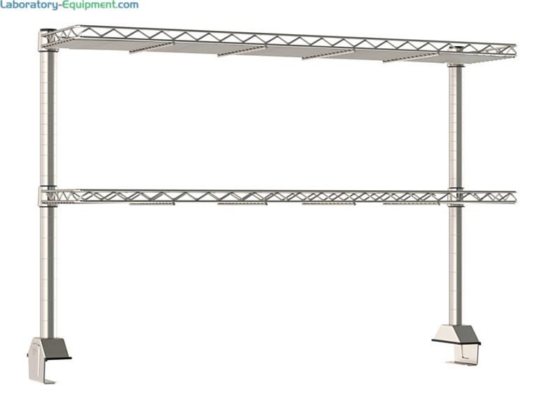Engineered to optimize workspace efficiency and organization the 2 included shelves keep frequently used items within reach and off the work surface  |  1542-41 displayed