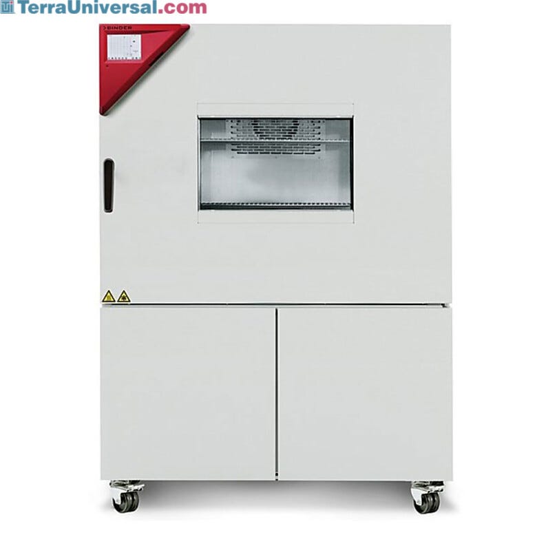 MK 240 Dynamic Climate Chamber by BINDER Worldwide with 50 mm access port and silicone plugs, 8.0 model for cyclical temperature tests  |  1410-20 displayed