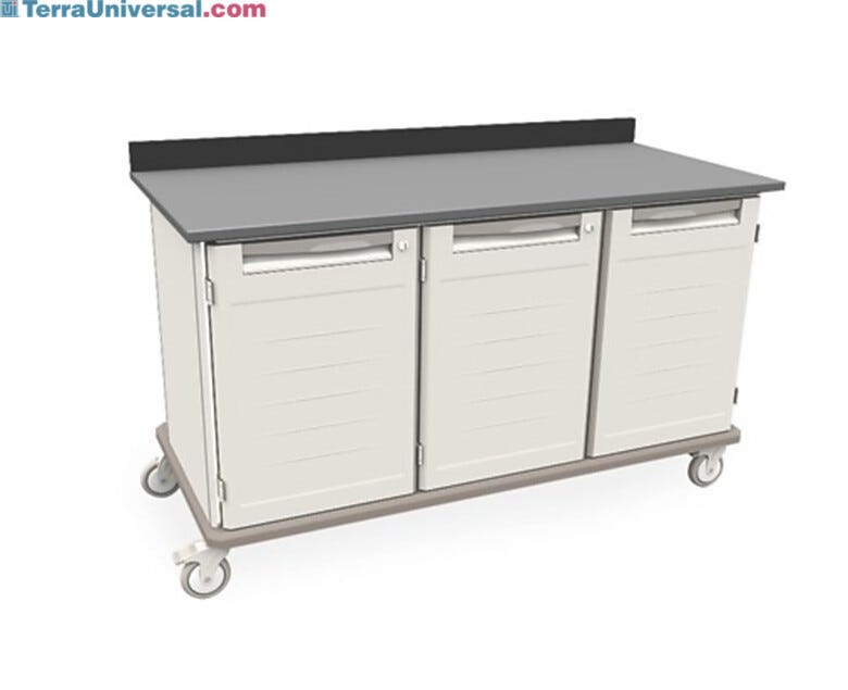 Starsys mobile work center with epoxy resin top and locking doors  |  1311-41 displayed