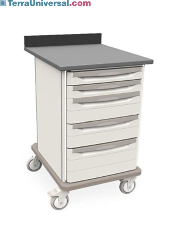 Starsys mobile work center with epoxy resin top and standard drawers  |  1311-44 displayed