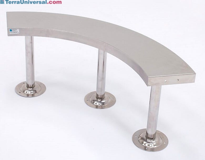 Cleanroom-compliant, aseptic benches for ISO-rated gowning rooms