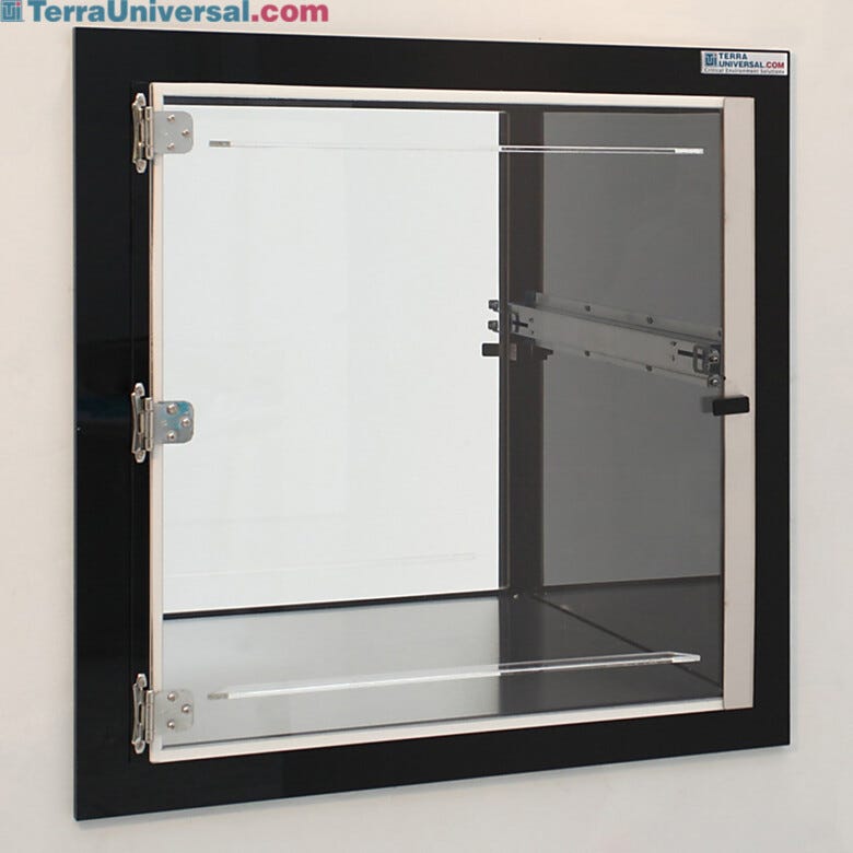ValuLine® pass-throughs promote clean transfer of parts in and out of controlled environments; interlock prevents cross-contamination  |  2634-13A displayed