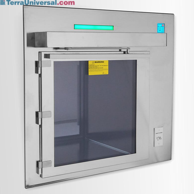 Motion sensor-activated Automatic Door Operator eliminates the touch-contamination that normally results from using a standard pass-through door | 2635-60 displayed
