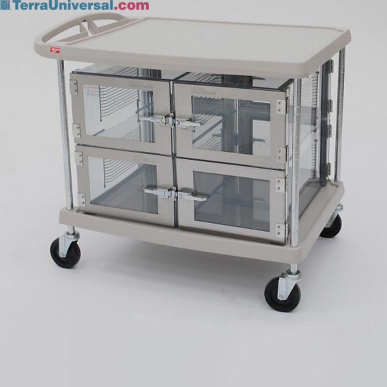 This Desicart features a polyethylene and stainless steel frame, along with a four chamber SDPVC desiccator  |  4002-51B displayed