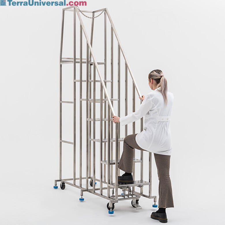 Ruggedized mobile ladders provide a durable and robust build made to last  |  2807-73 displayed
