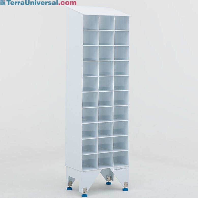 Polypropylene Multifunctional Storage System Includes 30 Slots for storage and dispensing  |  9600-55A displayed