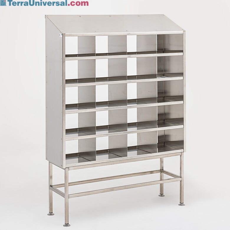 BioSafe 304 Stainless Steel Multifunctional Storage System includes 20 slots and slope top