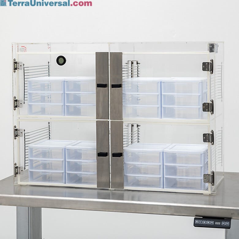 Smaller drawers can sit side-by-side for detailed organization  |  1741-61 displayed