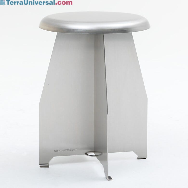Electropolished stainless steel cleanroom stool with seamless, crevice-free construction for easy sterilization  |  2807-PP-11 displayed