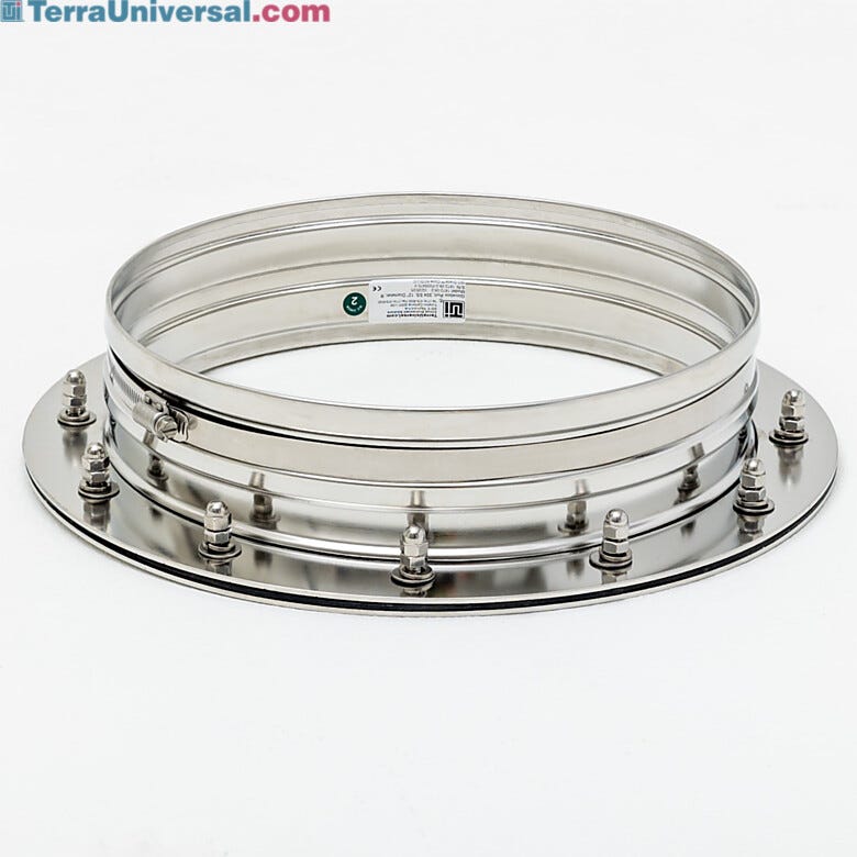 Exterior of 304 stainless steel glove port; 12