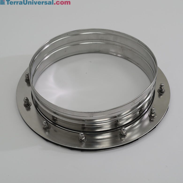 Exterior of 304 stainless steel glove port; 12