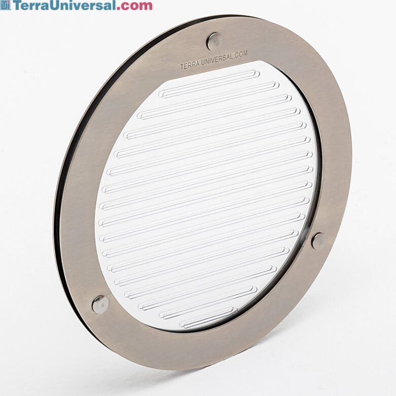 Cleanroom talk-through with stainless steel frame includes overlapping mylar
