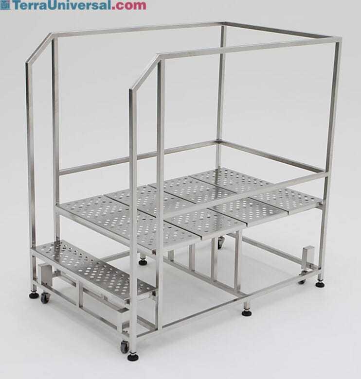 ISO-Rated BioSafe 2 Step Work Platform | 2806-88 displayed