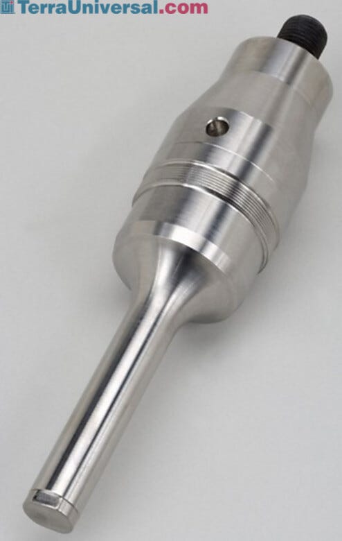 Horns transmit ultrasonic energy into a solution | 2601-49 displayed