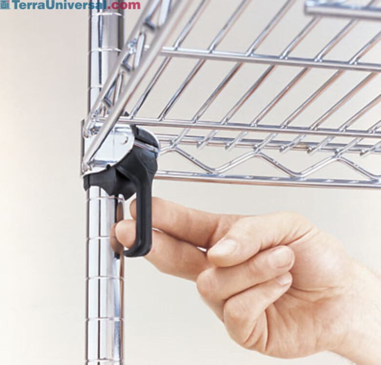 Super Adjustable Super Erecta Wire Shelves are made of stainless steel | 1701-83 displayed