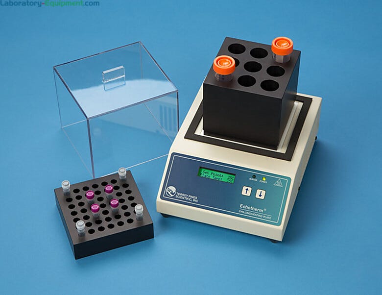 The EchoTherm™ Model IC30 Dry Bath chills and heats biological samples from -10 degrees C to 100 degrees C with precise control | 5005-06 displayed