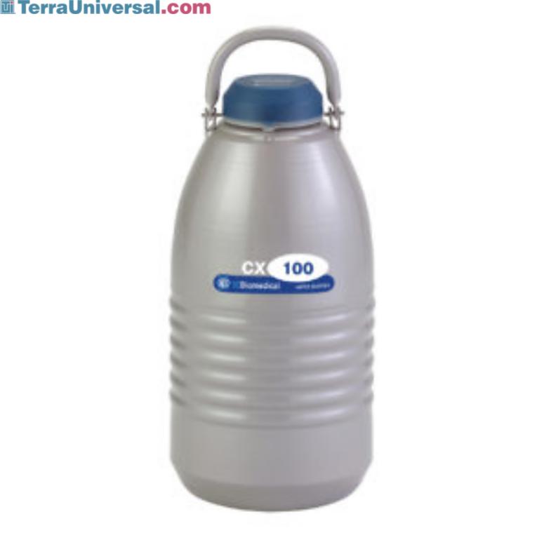 TW CX100 Vapor Shipper complies with IATA regulations and safely transports biological samples; static hold time 18 days, evaporation rate 0.2 liters per day  |  6900-90 displayed