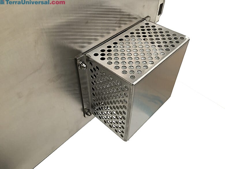 Removes solvents and other hazardous vapors from materials while they are in the pass-through | 6705-24 displayed