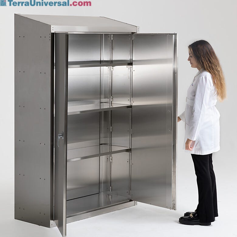 ValuLine® double door cabinet works perfectly for general storage areas, labs, stockroom, and more  |  6012-01 displayed
