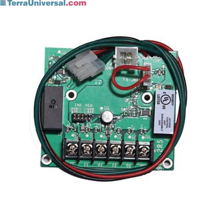 Dual-relay option board supports individual or sequential operation for single and double  door configurations  |  5050-72 displayed