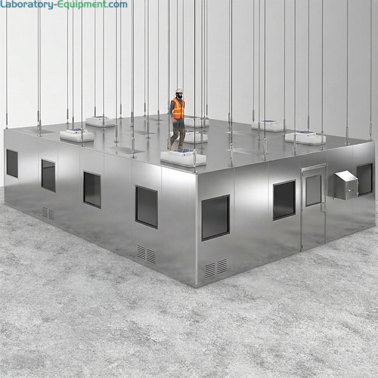 Terra's BioSafe® Stainless Steel Ceiling Panels are fully walkable, self-spported or suspended from facility ceiling | 6603-67-SS displayed