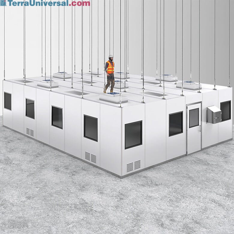Terra's BioSafe® Ceiling Panels are fully walkable, self-spported or suspended from facility ceiling.