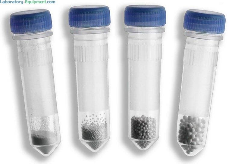 Includes one of each of the pre-filled tubes for ready to use with BeadBug Homogenizer  |  2826-09 displayed