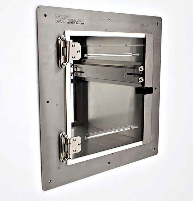 Allows clean transfer of parts in and out of controlled environments (Interlock sold as option) | 2634-42A displayed