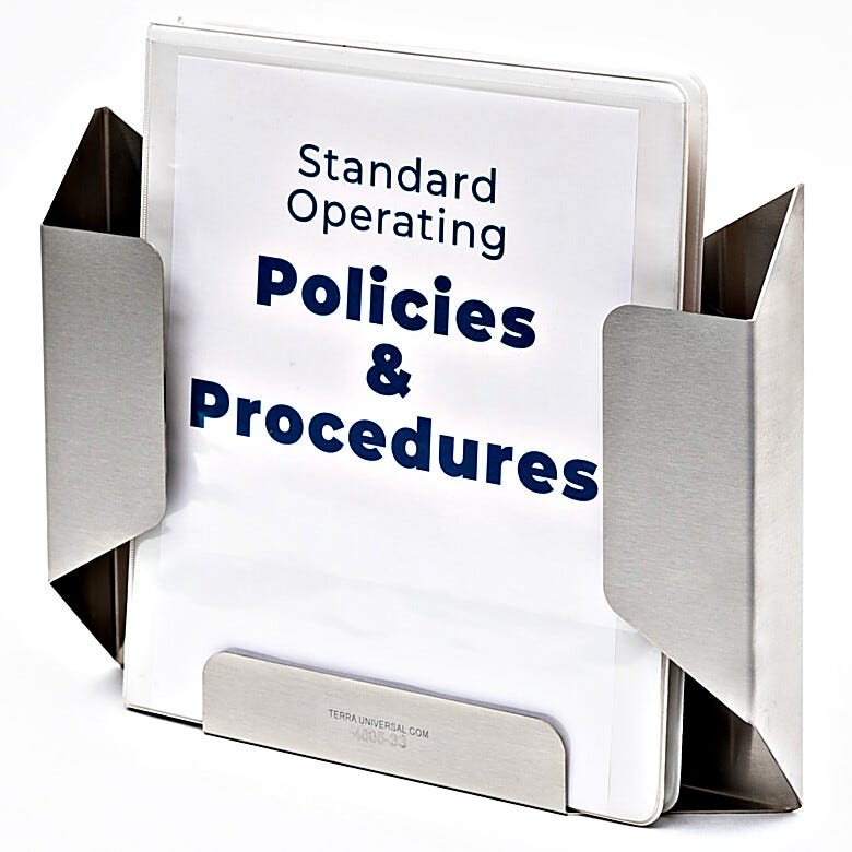BioSafe® stainless steel wall-mounted file holder  |  4005-33 displayed