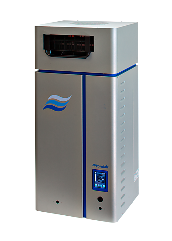 The EL Space 020 steam humidifier by Condair is built to use any source of potable water to create steam for flexible indoor placement  |  3951-12 displayed