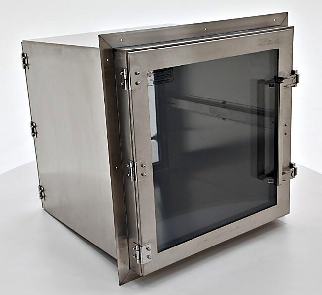 Simplifies contamination-free transfer of materials between classified spaces | 2636-06D displayed