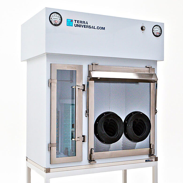 BioSafe® glovebox isolator with 10