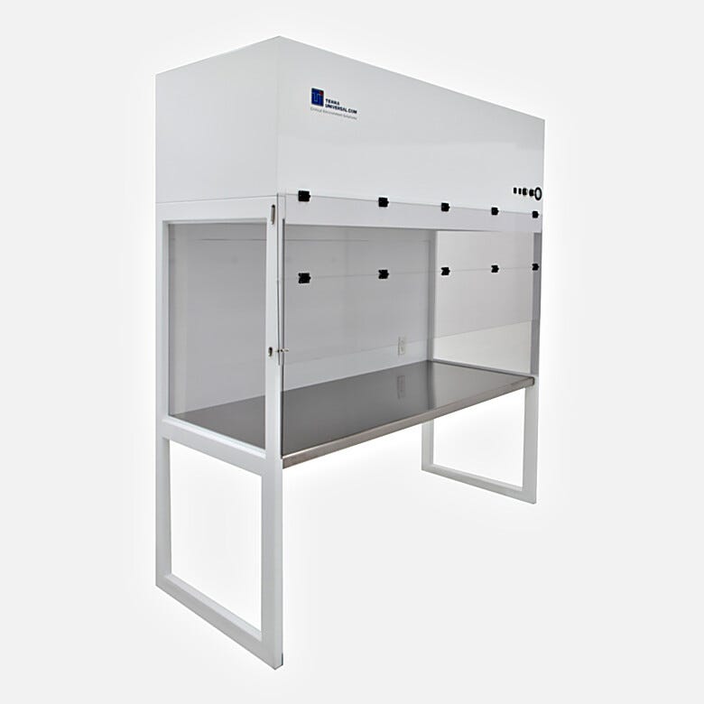 ValuLine® Vertical Laminar Flow Station with powder-coated finish and integrated stainless steel work surface  |  2001-70 displayed