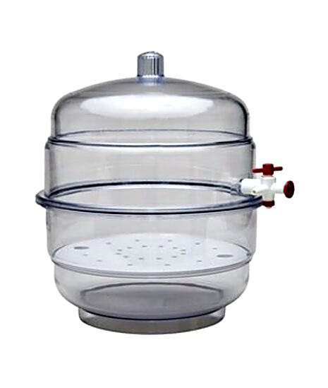 Compact drying chamber ideal for lab use; includes stopcock for connection to vacuum tubing | 1539-51 displayed