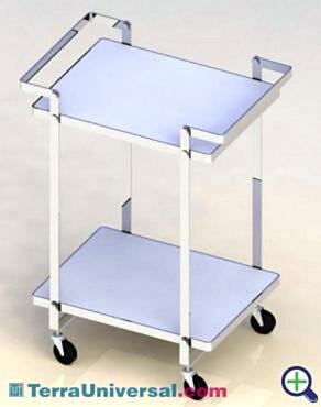 Polypropylene shelves resist acid and other chemicals, easily adapt to bulky service or process equipment