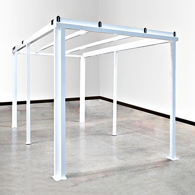Heavy-duty powder-coated steel frames on softwall cleanrooms create rigid free-standing structures | 6600-60 displayed
