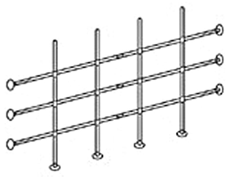 Kits include stainless steel rods, connectors, instruction sheet and drill template.  |  3645-22 displayed