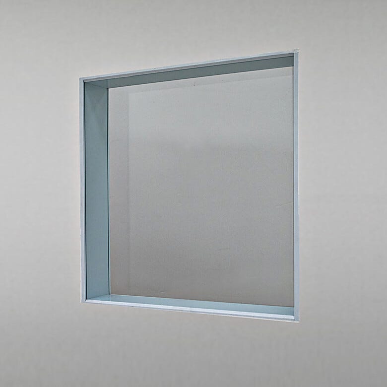 A flush-mount, tempered glass window with polypropylene frame.  |  6603-32-0904 displayed