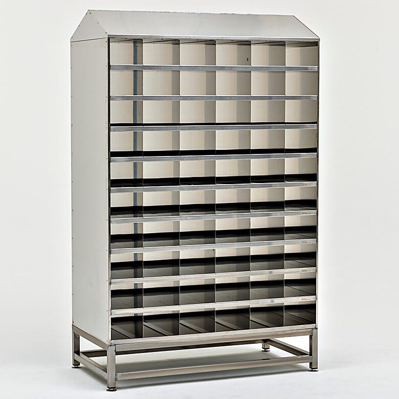 BioSafe® double sided multifunctional storage system constructed with 304 stainless steel | 9600-73D displayed