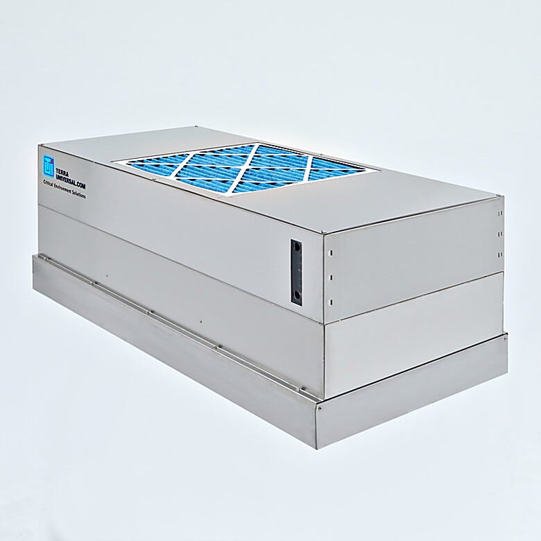 Smart® WhisperFlow® FFU with integrated backup battery system (UPS) provide up to 2 hours of remote battery power | 6601-24A-HSS-EC-BP displayed