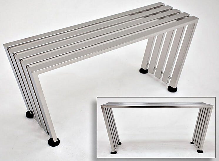 Cleanroom-compliant, aseptic benches for ISO-rated gowning rooms  |  9602-21 displayed