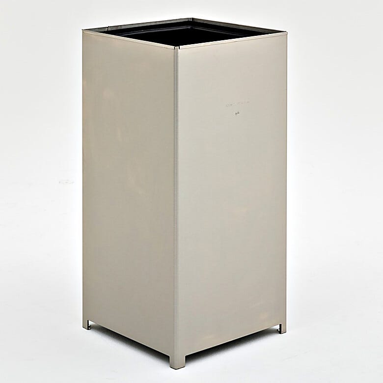 BioSafe® lidless waste bin for quick and touchless waste disposal | 1456-16C-L displayed