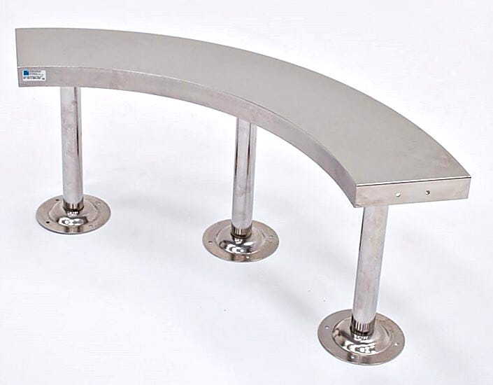 Cleanroom-compliant, aseptic benches for ISO-rated gowning rooms