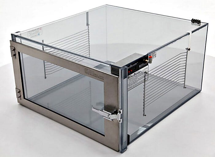 Smart nitrogen dry cabinet, static-dissipative PVC, 1 chamber with automatic RH control | 1911-46A displayed